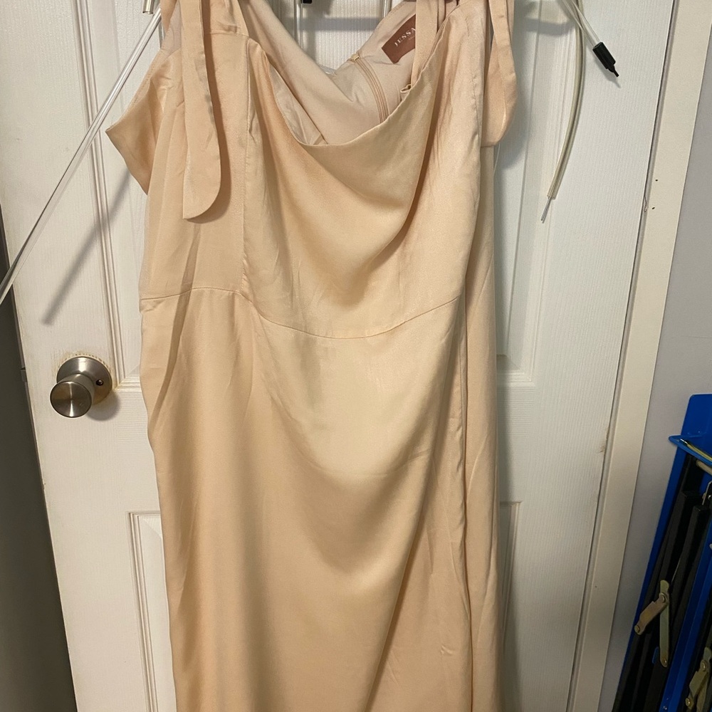 JessaKae One Shoulder Peach Dress
